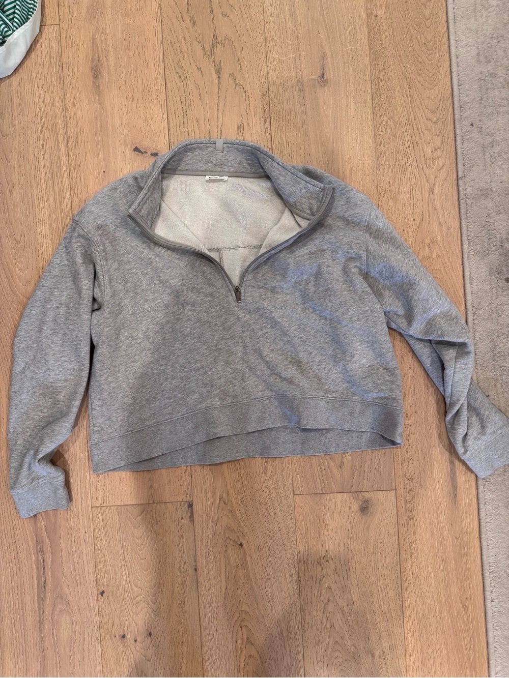 Tommy John Heather Gray Quarter-Zip Sweatshirt